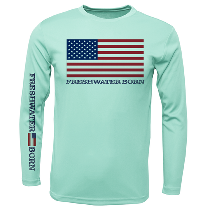 Michigan USA Freshwater Born Boy's Long Sleeve UPF 50+ Dry-Fit Shirt