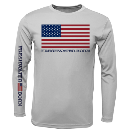 Michigan USA Freshwater Born Boy's Long Sleeve UPF 50+ Dry-Fit Shirt