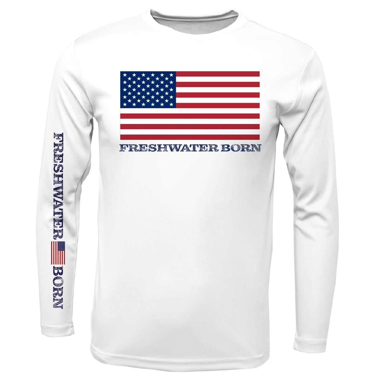 Michigan USA Freshwater Born Boy's Long Sleeve UPF 50+ Dry-Fit Shirt
