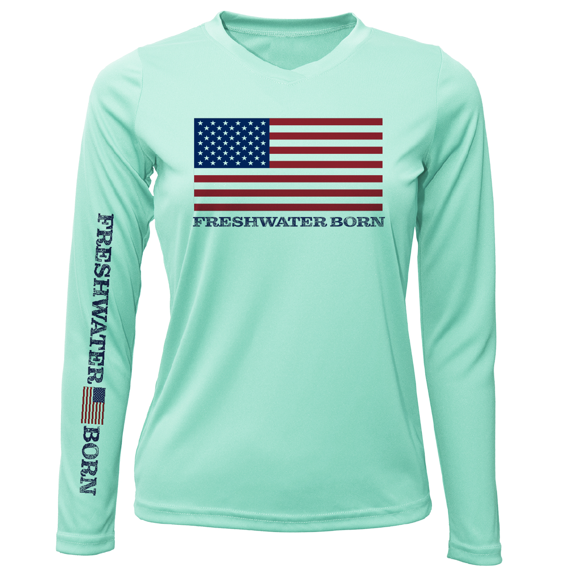 Michigan USA Freshwater Born Women's Long Sleeve UPF 50+ Dry-Fit Shirt