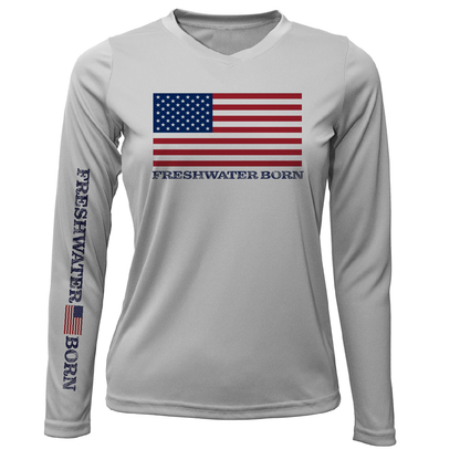 Michigan USA Freshwater Born Women's Long Sleeve UPF 50+ Dry-Fit Shirt