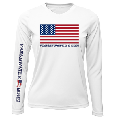 Michigan USA Freshwater Born Women's Long Sleeve UPF 50+ Dry-Fit Shirt
