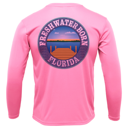 Florida "Born on the Freshwater" Girl's Long Sleeve UPF 50+ Dry-Fit Shirt