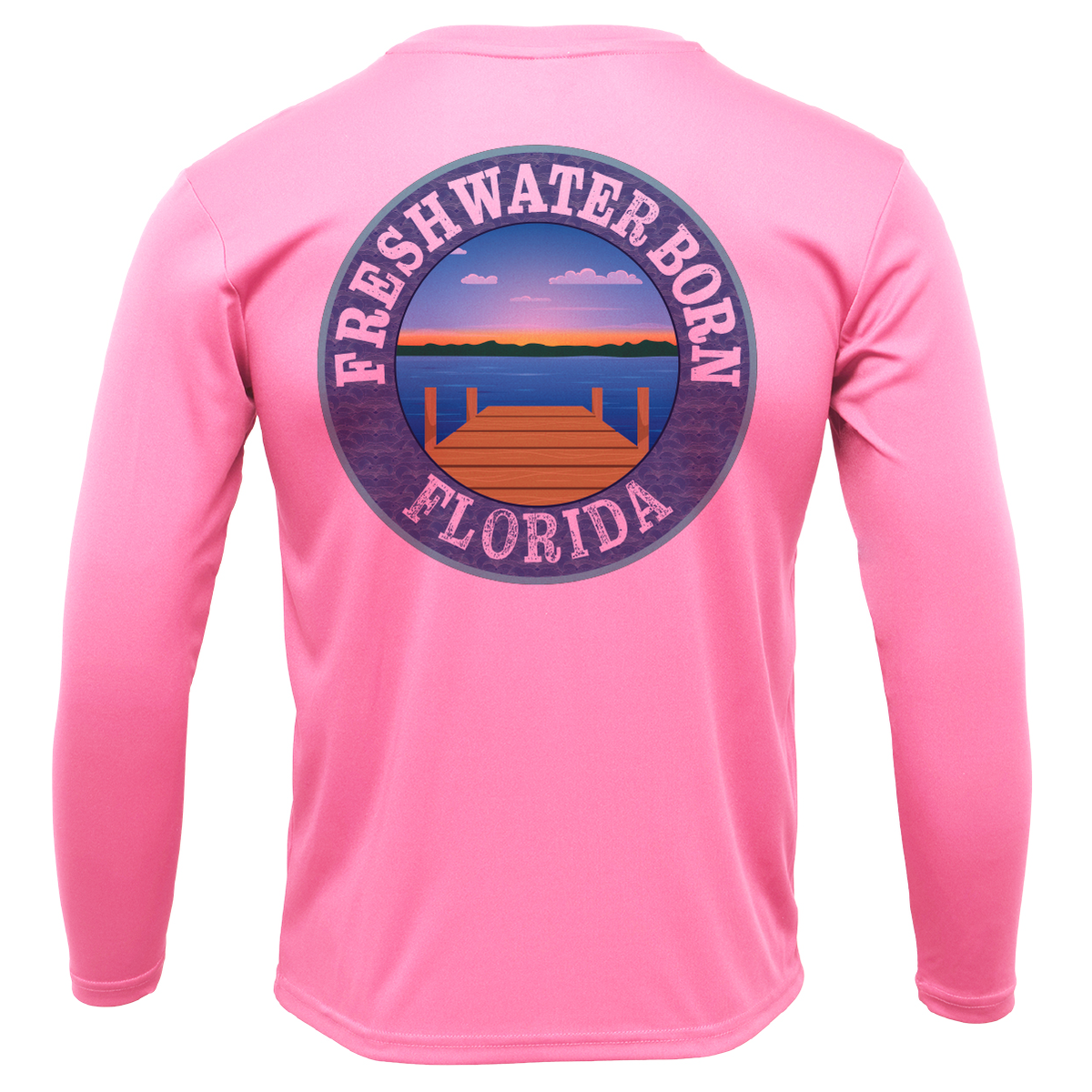 Florida "Freshwater Hair Don't Care" Girl's Long Sleeve UPF 50+ Dry-Fit Shirt