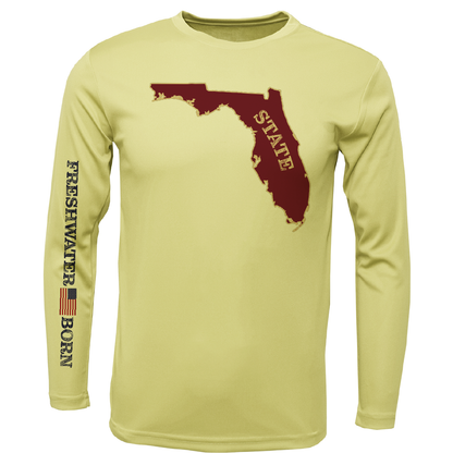 Garnet and Gold Freshwater Born Men's Long Sleeve UPF 50+ Dry-Fit Shirt