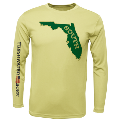 USF Green and Gold Freshwater Born Men's Long Sleeve UPF50+ Dry-Fit Shirt