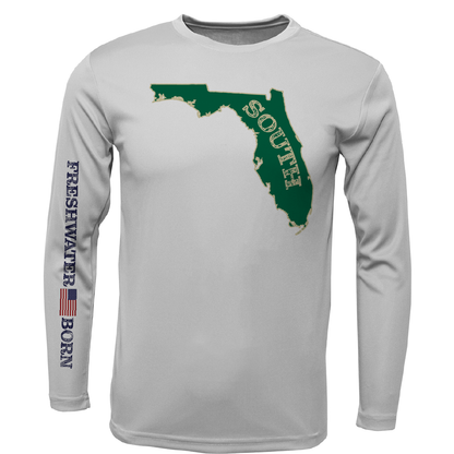 USF Green and Gold Freshwater Born Men's Long Sleeve UPF50+ Dry-Fit Shirt