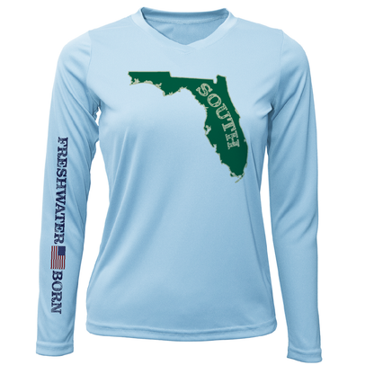USF Green and Gold Freshwater Born Women's Long Sleeve UPF 50+ Dry-Fit Shirt