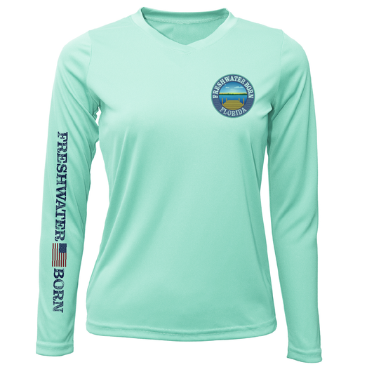 Florida Freshwater Born Largemouth Bass Women's Long Sleeve UPF 50+ Dry-Fit Shirt