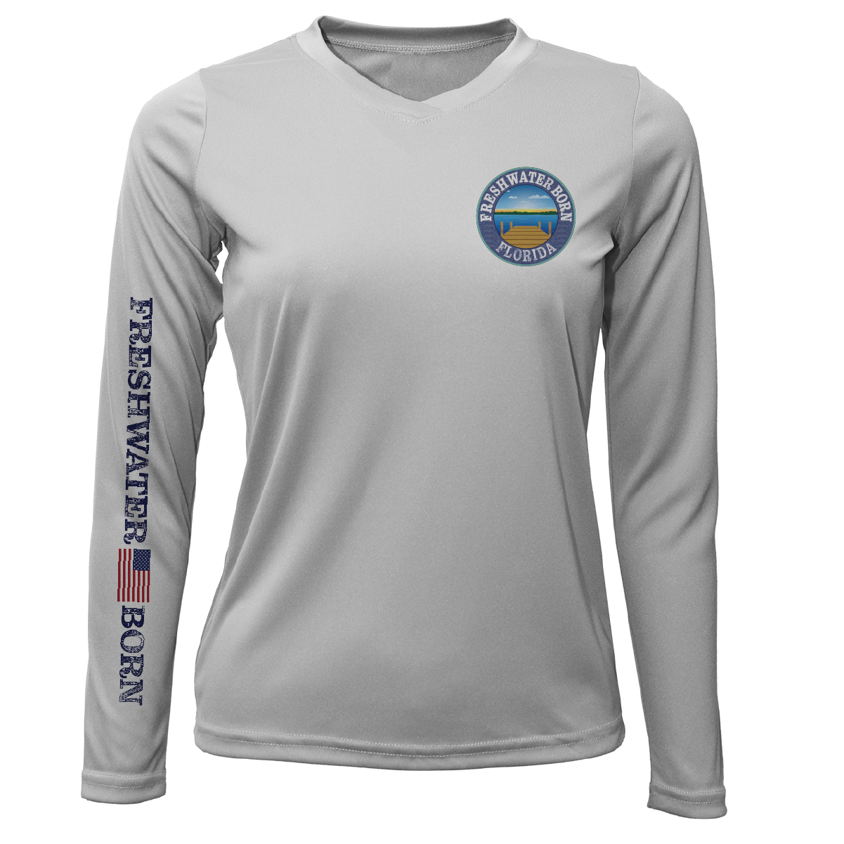 Florida Freshwater Born Largemouth Bass Women's Long Sleeve UPF 50+ Dry-Fit Shirt