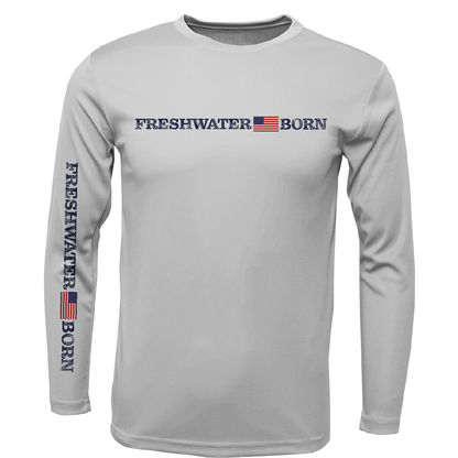 Michigan Freshwater Born Linear Logo Boy's Long Sleeve UPF 50+ Dry-Fit Shirt