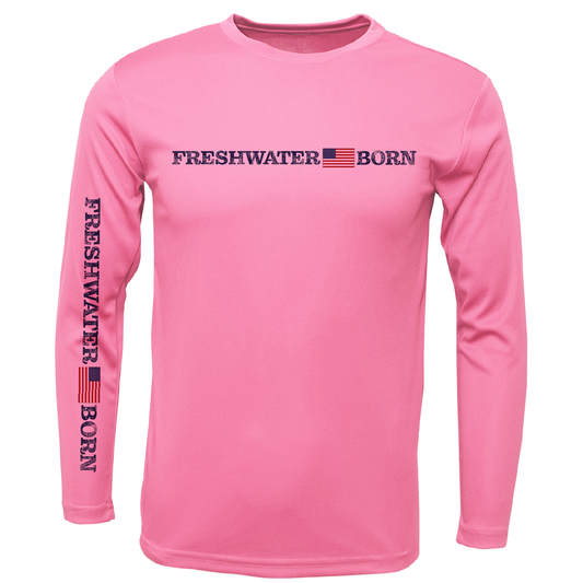 Florida Freshwater Born Linear Logo Girl's Long Sleeve UPF 50+ Dry-Fit Shirt