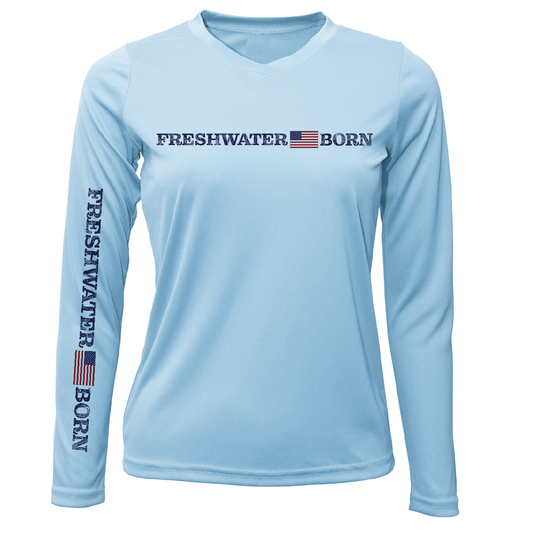 Florida Freshwater Born Linear Logo Women's Long Sleeve UPF 50+ Dry-Fit Shirt
