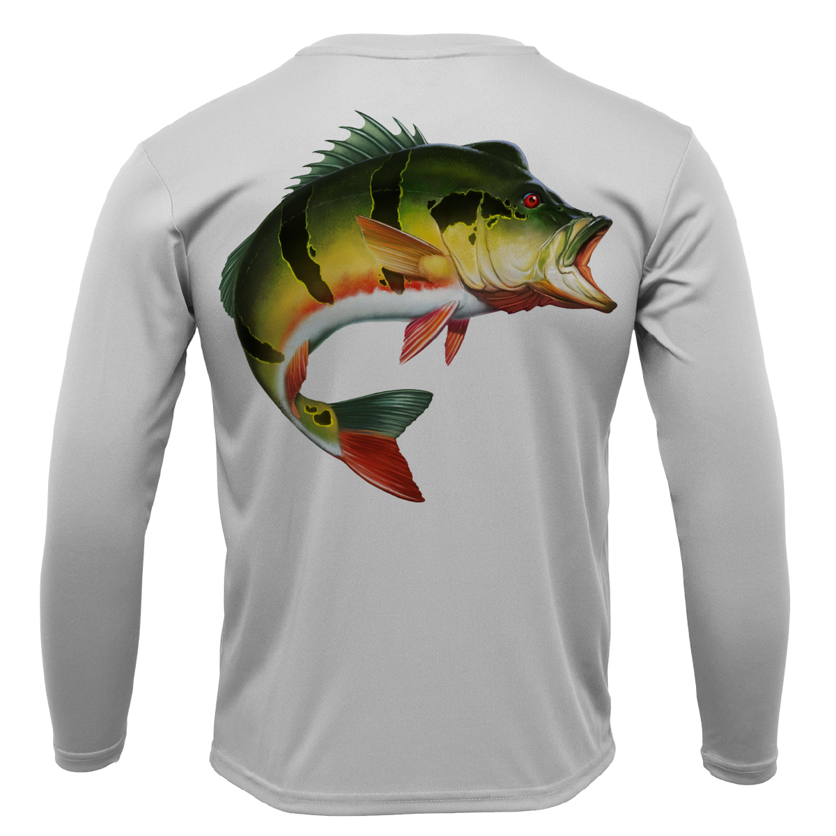 Florida Freshwater Born Peacock Bass Girl's Long Sleeve UPF 50+ Dry-Fit Shirt