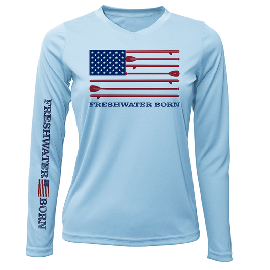 Florida Freshwater Born SUP Flag Women's Long Sleeve UPF 50+ Dry-Fit Shirt