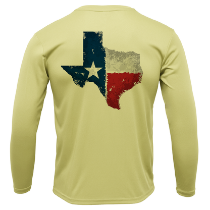 Lake Travis Freshwater Born State of Texas Men's Long Sleeve UPF 50+ Dry-Fit Shirt