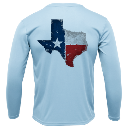 Lake Travis Freshwater Born State of Texas Men's Long Sleeve UPF 50+ Dry-Fit Shirt