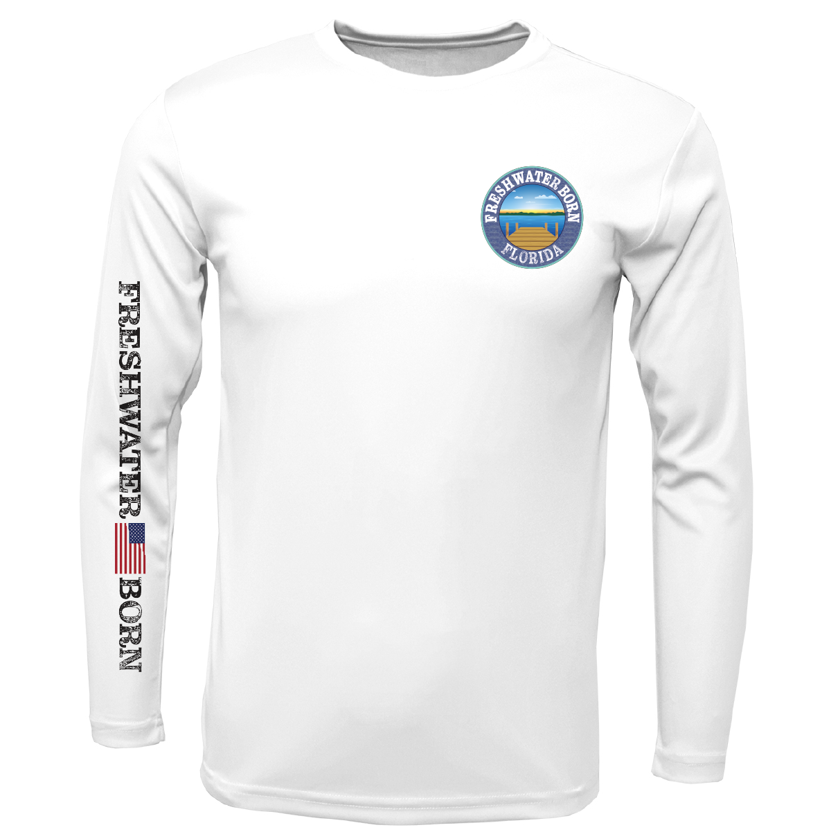 Florida Freshwater Born "Surrender The Booty" Men's Long Sleeve UPF 50+ Dry-Fit Shirt