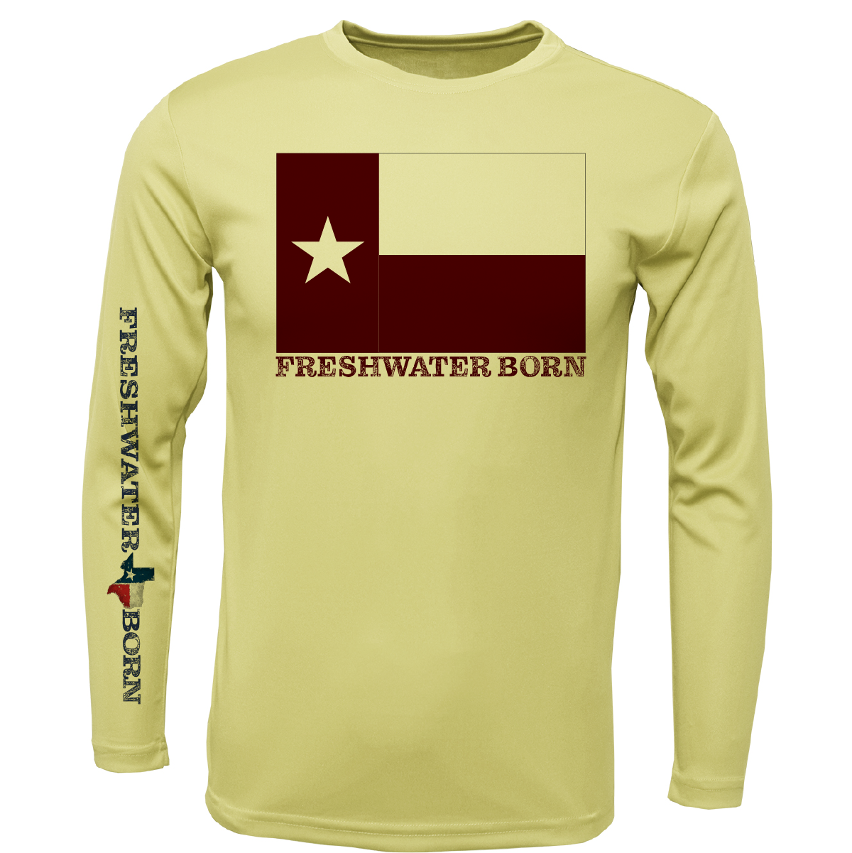 Texas A&M Edition Freshwater Born Boy's Long Sleeve UPF 50+ Dry- Fit Shirt