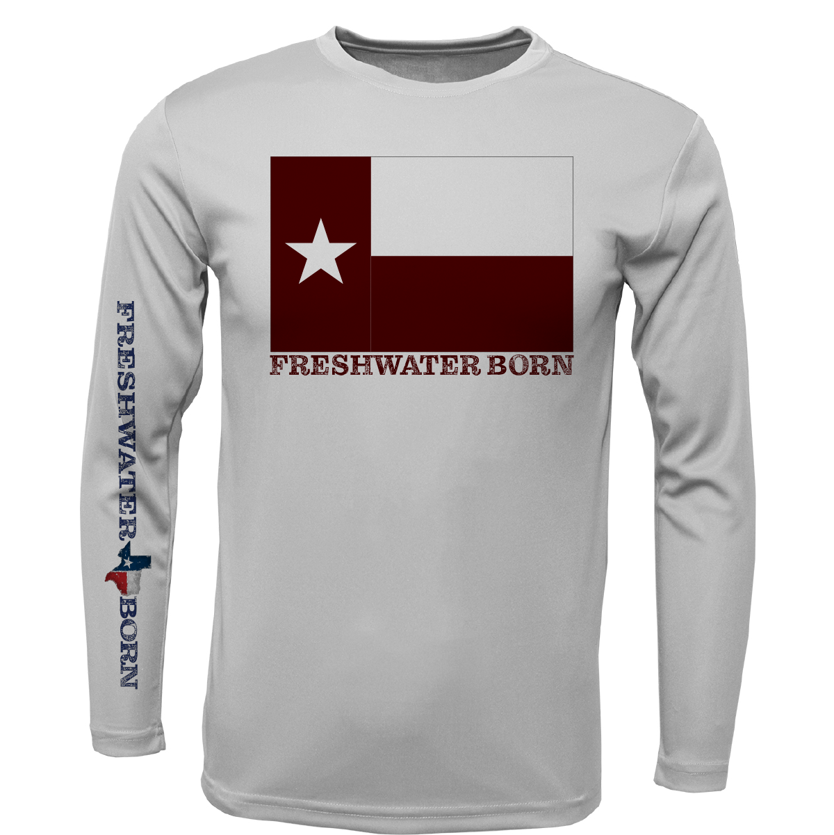 Texas A&M Edition Freshwater Born Men's Long Sleeve UPF 50+ Dry-Fit Shirt