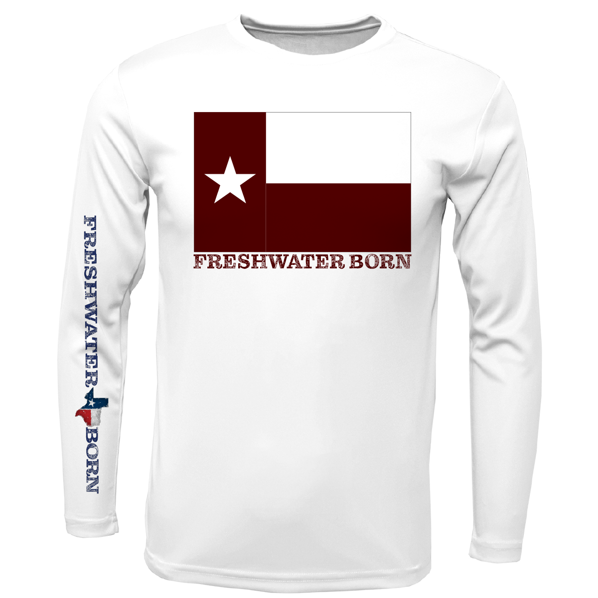 Texas A&M Edition Freshwater Born Girl's Long Sleeve UPF 50+ Dry-Fit Shirt