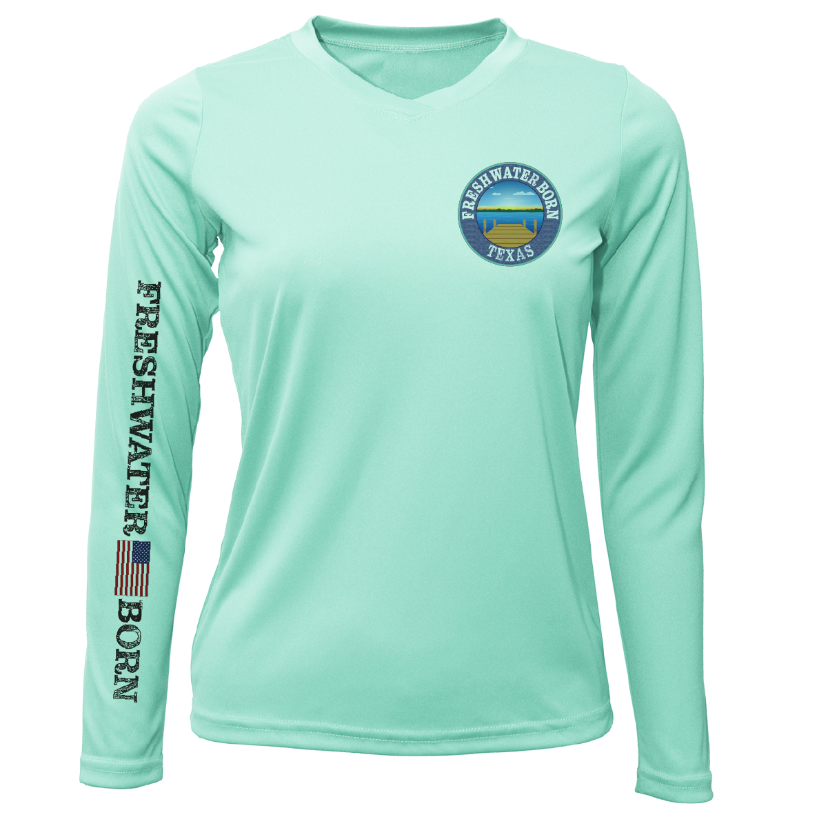 Texas Freshwater Born "All For Rum and Rum For All" Women's Long Sleeve UPF 50+ Dry-Fit Shirt