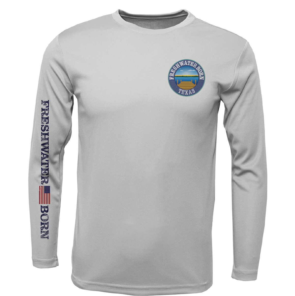 Texas Freshwater Born "All For Rum and Rum For All" Men's Long Sleeve UPF 50+ Dry-Fit Shirt