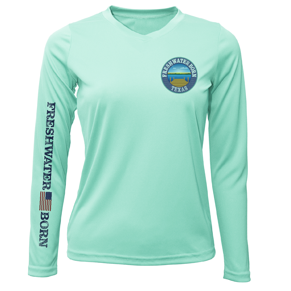 Texas Freshwater Born Kraken Women's Long Sleeve UPF 50+ Dry-Fit Shirt