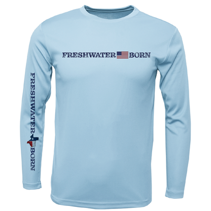 Texas Freshwater Born Linear Logo Girl's Long Sleeve UPF 50+ Dry-Fit Shirt