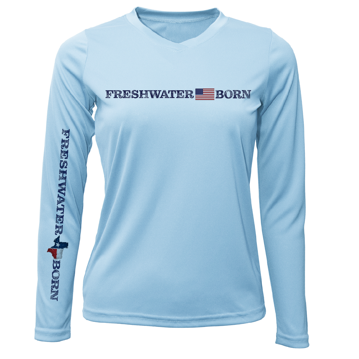 Texas Freshwater Born Linear Logo Women's Long Sleeve UPF 50+ Dry-Fit Shirt