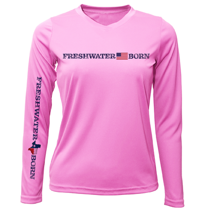 Texas Freshwater Born Linear Logo Women's Long Sleeve UPF 50+ Dry-Fit Shirt