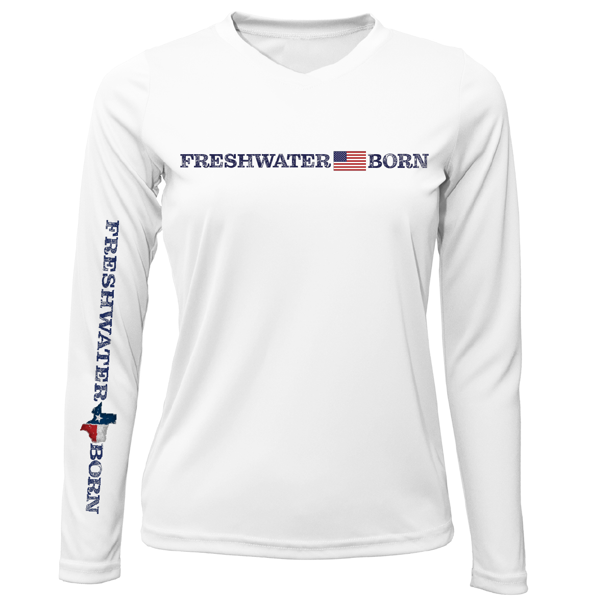 Texas Freshwater Born Linear Logo Women's Long Sleeve UPF 50+ Dry-Fit Shirt