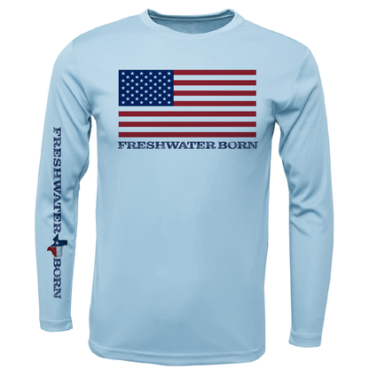 Texas USA Freshwater Born Boy's Long Sleeve UPF 50+ Dry-Fit Shirt