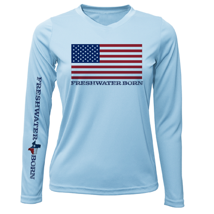Texas USA Freshwater Born Women's Long Sleeve UPF 50+ Dry-Fit Shirt