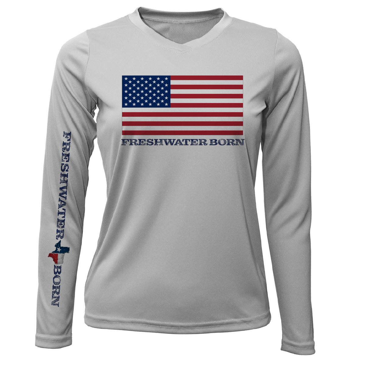 Texas USA Freshwater Born Women's Long Sleeve UPF 50+ Dry-Fit Shirt