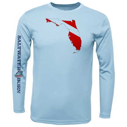 Key West, FL Florida Diver Long Sleeve UPF 50+ Dry-Fit Shirt
