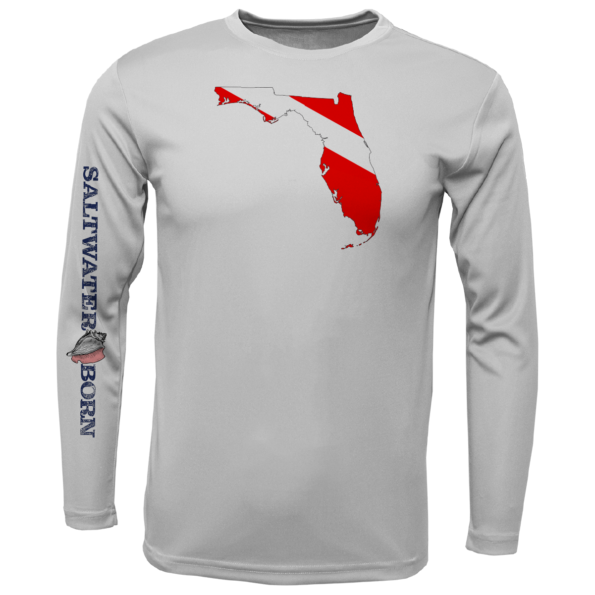 Key West, FL Florida Diver Long Sleeve UPF 50+ Dry-Fit Shirt