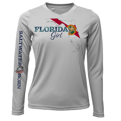Key West Florida Girl Long Sleeve UPF 50+ Dry-Fit Shirt