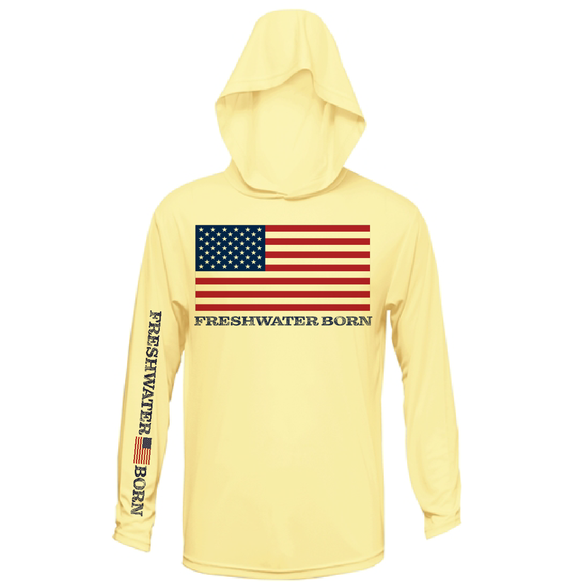 Florida USA Freshwater Born Men's Long Sleeve UPF 50+ Dry-Fit Hoodie