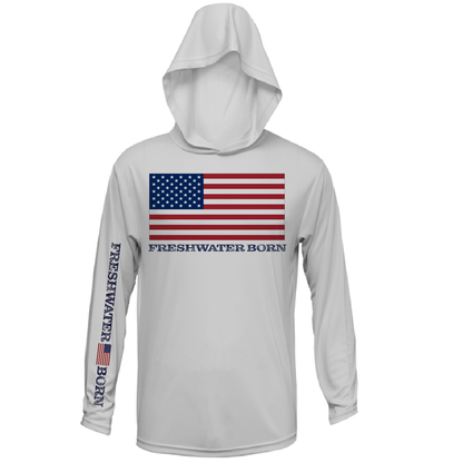 Michigan USA Freshwater Born Men's Long Sleeve UPF 50+ Dry-Fit Hoodie