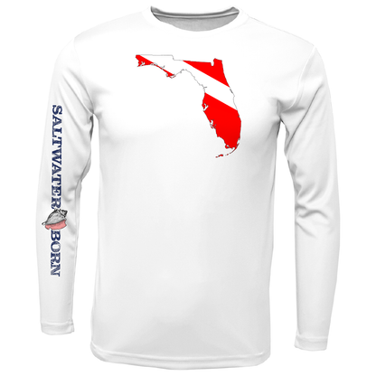 Key West, FL Florida Diver Long Sleeve UPF 50+ Dry-Fit Shirt