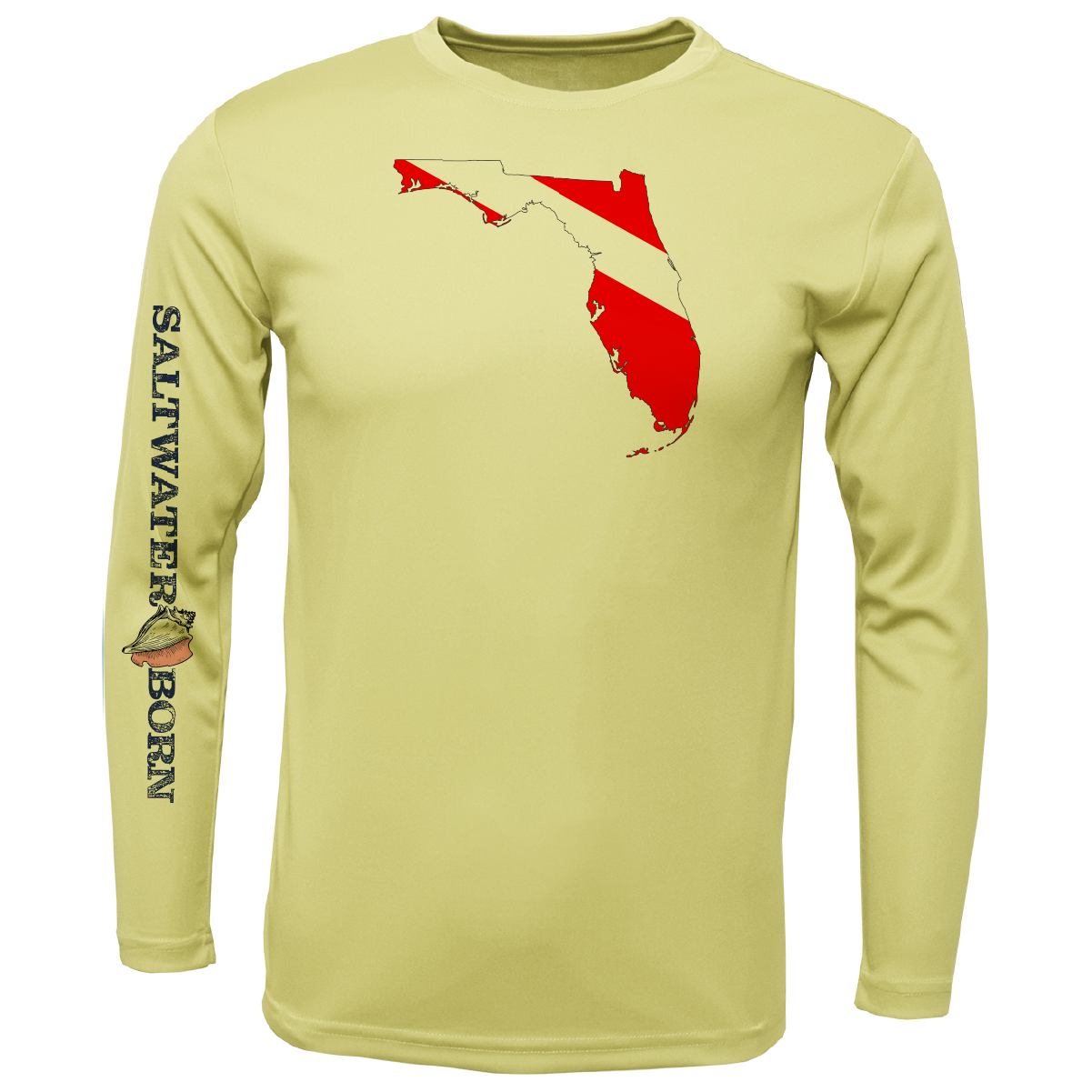 Key West, FL Florida Diver Long Sleeve UPF 50+ Dry-Fit Shirt