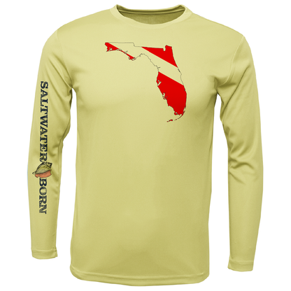 Key West, FL Florida Diver Long Sleeve UPF 50+ Dry-Fit Shirt