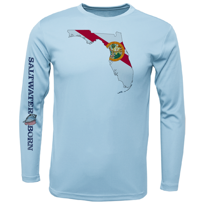 Key West, FL State of Florida Boy's Long Sleeve UPF 50+ Dry-Fit Shirt