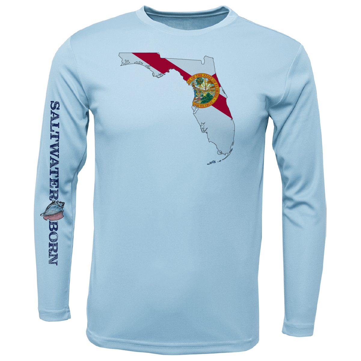 Saltwater Born State of Florida Long Sleeve UPF 50+ Dry-Fit Shirt