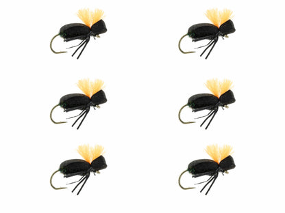 Wild Water Fly Fishing Foam Beetle, Size 14 (Qty 6) | SendIt Sailing