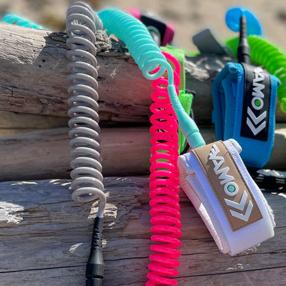 10' Full Coiled SUP Paddleboard Leash - Vibrant Collection