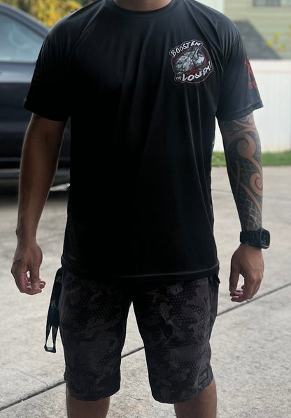 Boost Em Or Lose Em Bloody Black Dri Fit T-Shirt (Adult/Keiki)