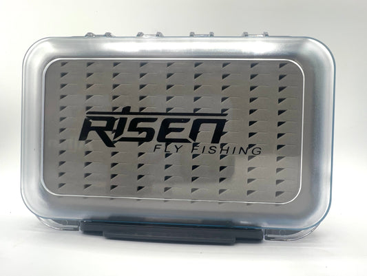 Waterproof fly boxes with gray foam insert