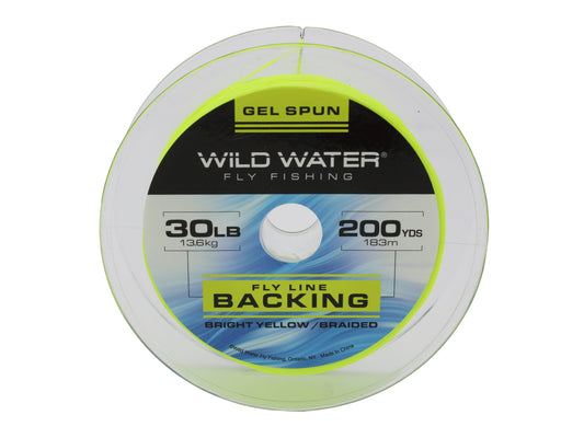 Wild Water Fly Fishing Braided Gel Spun Backing Spool, 30# 200 yards, Bright Yellow | SendIt Sailing